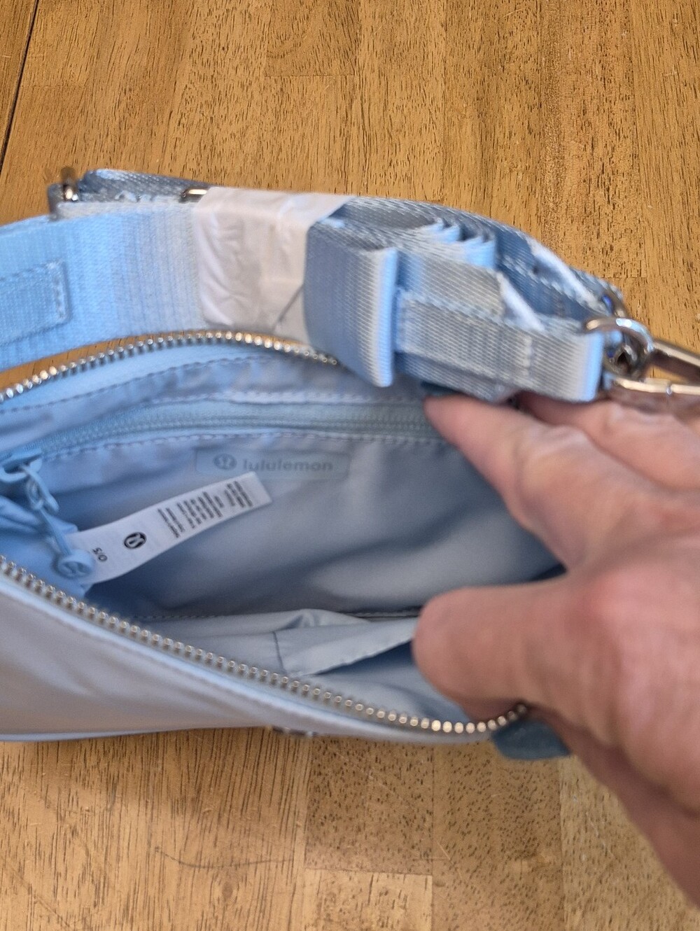 Lululemon SET Foam Cloud Blue Crossbody Bag & Wristlet With Pouch & Wallet - Picture 10 of 12